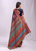 Midnight Blue Woven Linen Cotton Saree