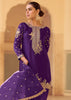 True Purple Embroidered Designer Suit Set