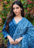 Indigo Blue Bloom Print Suit Set (10702035419329)