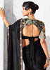 Black Embroidered Designer Silk Saree