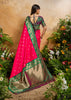 Raspberry Red Woven Soft Silk Saree