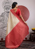 Red Border Ivory Woven Banarasi Silk Saree