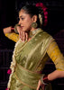 “Exclusive Offer” : Mehandi Green Woven Banarasi Satin Silk Saree