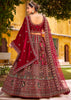 Maroon Heavy Embroidered Designer Lehenga