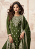 Fairway Green Wedding Wear Embroidered Plazzo Set