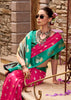 Fuchsia Pink Banarasi Satin Silk Saree