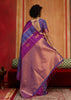 Shades Of Purple Woven Banarasi Silk Saree