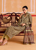 Safari Beige Embroidered Suit Set With Digital Print