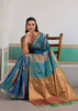 Horizon Blue Banarasi Silk Saree