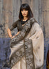 Olive Green Printed Cotton Silk Saree