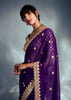 Imperial Purple Designer Silk Saree