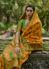 Daffodil Yellow Woven Kashmiri Jamewar Silk Saree