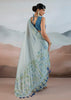 Glow Blue Woven Tissue Silk Saree