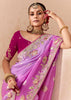 Ultra Pink Heavy Embroidered Designer Silk Saree (Copy)