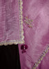 Spring Purple Designer Tissue Silk Saree With Printed Blouse