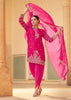 Raspberry Pink Embroidered Designer Suit Set