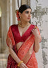 Orange Peach Woven Patola Silk Saree