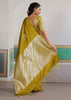 Olive Golden Woven Satin Silk Saree