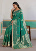 Fair Green Woven Banarasi Satin Silk Saree