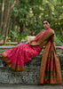 Raspberry Pink Woven Kashmiri Jamewar Silk Saree