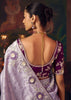 Frida Lilac Woven Embroidered Saree