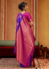 Shades Of Purple Woven Banarasi Silk Saree