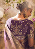 Twilight Purple Banarasi Designer Silk Saree With Embroidered Blouse