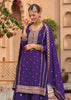 Vibrant PurpleEmbroidered Designer Suit Set