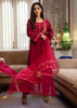 Rich Maroon Embroidered Silk Suit Set (10702870741185)