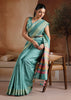 Radiance Blue Woven Banarasi Silk Saree