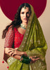 Henna Green Woven Banarasi Silk Saree
