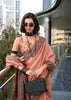 Apricot Peach Woven Linen Tissue Silk Saree