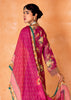 Queen Pink Embroidered Suit Set With Floral Print