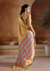 Golden Beige Woven Banarasi Silk Saree