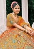 Orange Heavy Embroidered Designer Lehenga