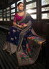 "Exclusive Offer" : Estate Blue Woven Embroidered Banarasi Silk Saree
