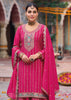 Magenta Pink Embroidered Designer Suit Set