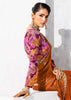 Rust Orange Embroidered Designer Silk Saree