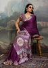 Wine Purple Printed Satin Silk Saree