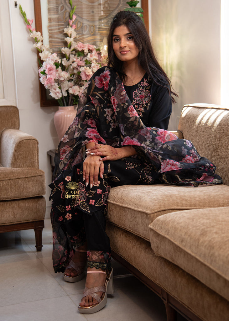 Noir Blossom Embroidered Suit (10702852128961)