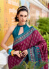 Wine Purple Woven Soft Silk Saree