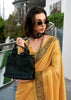 Mimosa Yellow Woven Linen Tissue Silk Saree