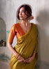 Mehndi Green Woven Tissue Silk Saree