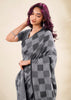 Slate Grey Woven Linen Silk Saree