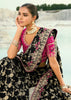 Black Woven Banarasi Embroidered Soft SIlk Saree