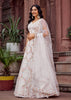 Pearl White Embroidered Net Lehenga