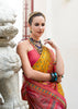 Dusky Yellow Woven Soft Silk Saree