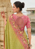 Green Woven Banarasi Designer Silk Saree With Embroidered Blouse