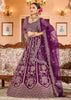 Regal Violet Embroidered Net Lehenga