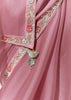 Rose Pink Designer Organza Tissue Silk Saree